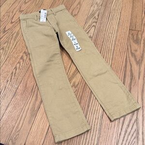 Boys Skinny Slim Tan Uniform Pants - NWT- Size 6